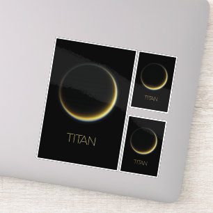 Outer Space, Cosmos, Solar System, Moon Titan Sticker