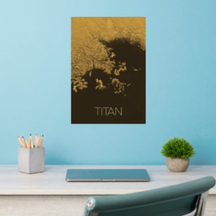 Outer Space, Cosmos, Solar System, Moon Titan Wall Decal