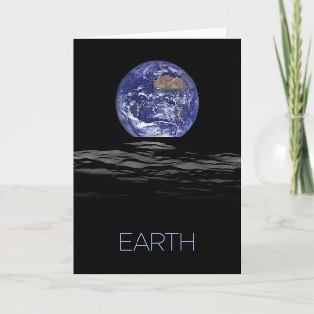 Outer Space, Cosmos, Solar System, Planet Earth Card (Front)