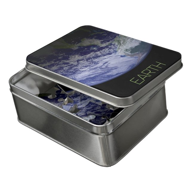 Outer Space, Cosmos, Solar System, Planet Earth Jigsaw Puzzle (Lid Open)
