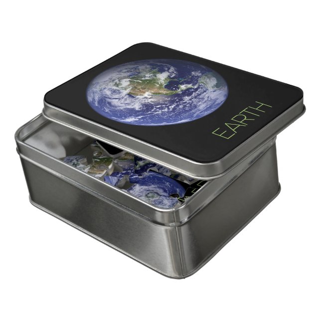 Outer Space, Cosmos, Solar System, Planet Earth Jigsaw Puzzle (Lid Open)