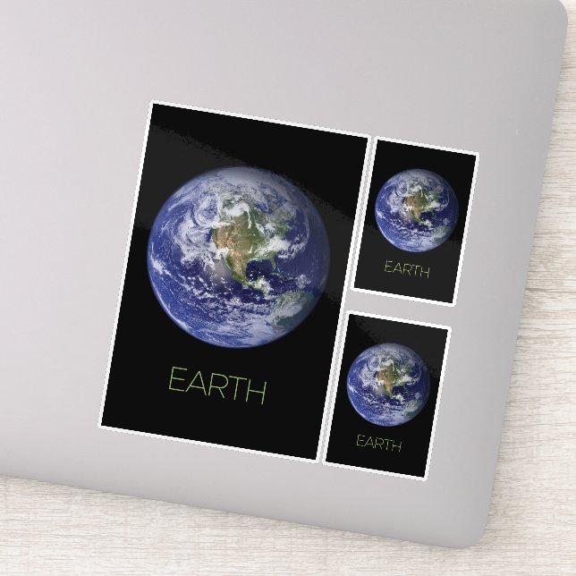 Outer Space, Cosmos, Solar System, Planet Earth Sticker (Detail)