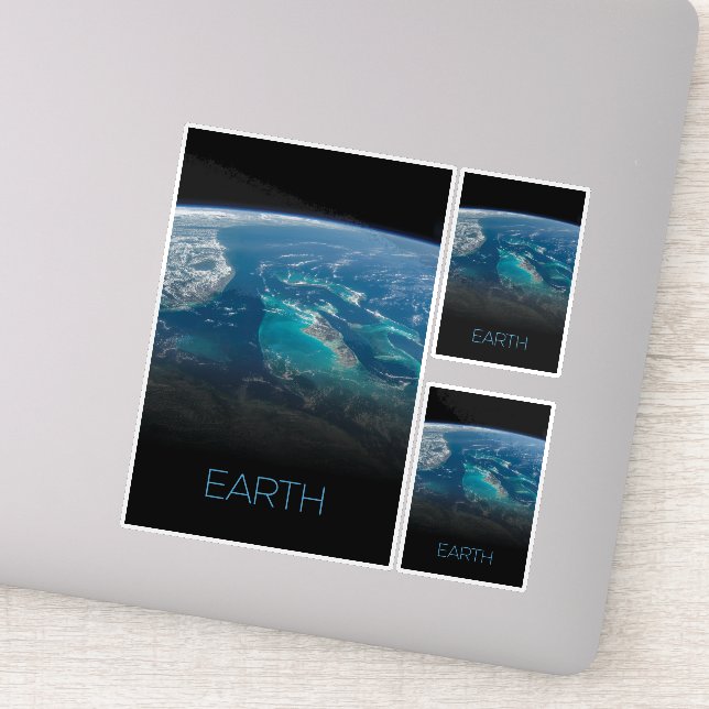 Outer Space, Cosmos, Solar System, Planet Earth Sticker (Detail)