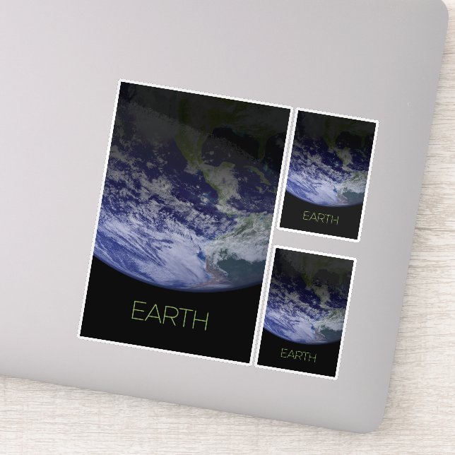 Outer Space, Cosmos, Solar System, Planet Earth Sticker (Detail)