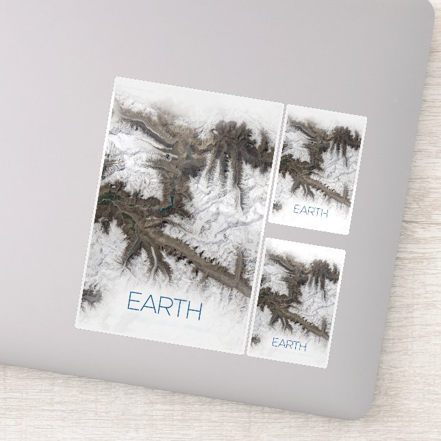 Outer Space, Cosmos, Solar System, Planet Earth Sticker (Detail)