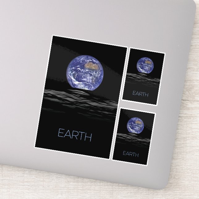 Outer Space, Cosmos, Solar System, Planet Earth Sticker (Detail)