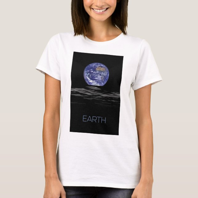 Outer Space, Cosmos, Solar System, Planet Earth T-Shirt (Front)