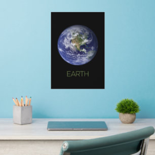Outer Space, Cosmos, Solar System, Planet Earth Wall Decal