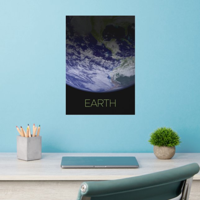 Outer Space, Cosmos, Solar System, Planet Earth Wall Decal (Home Office 2)