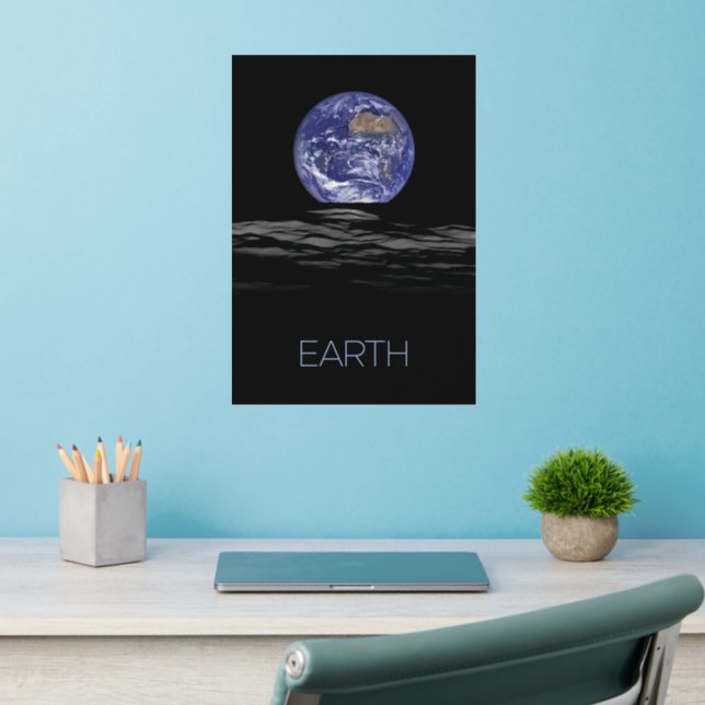 Outer Space, Cosmos, Solar System, Planet Earth Wall Decal (Home Office 2)