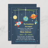 Outer Space Crib Toys Baby Shower Invitations (Front/Back)