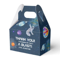Outer Space Cute Custom Boys Birthday Party Favor Boxes