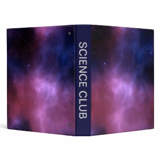 Outer Space Dark Star Nebula: Astronomy Purple binder