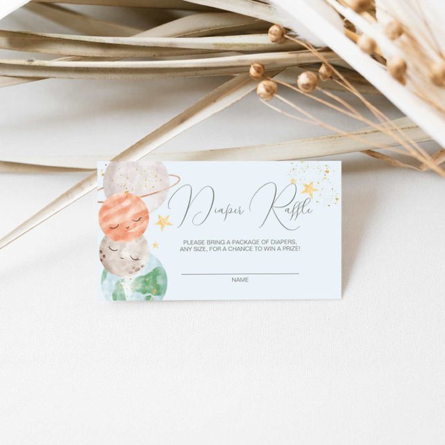 Outer Space Diaper Raffle Enclosure Card (Creator Uploaded)