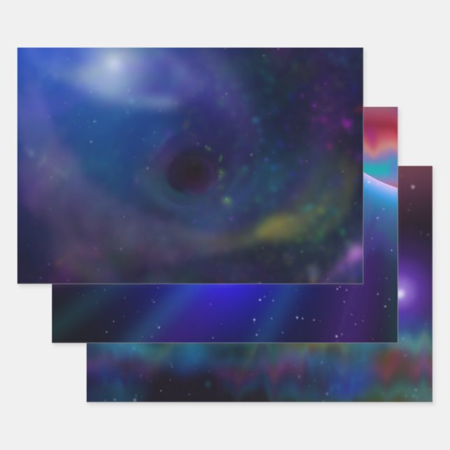 Outer Space Digital Paintings  Wrapping Paper Sheets (Set)
