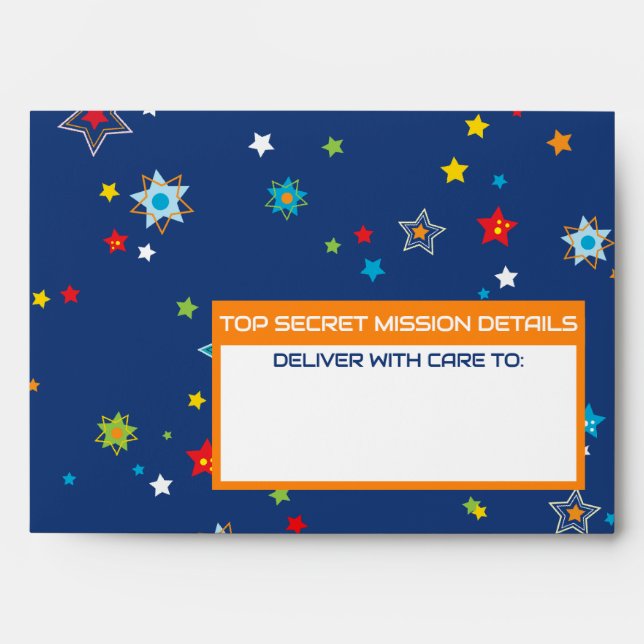 Outer Space Envelopes with Return Address Flap (Front)