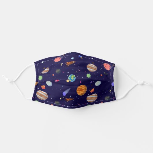 Outer Space Face Mask (Front, Unfolded)