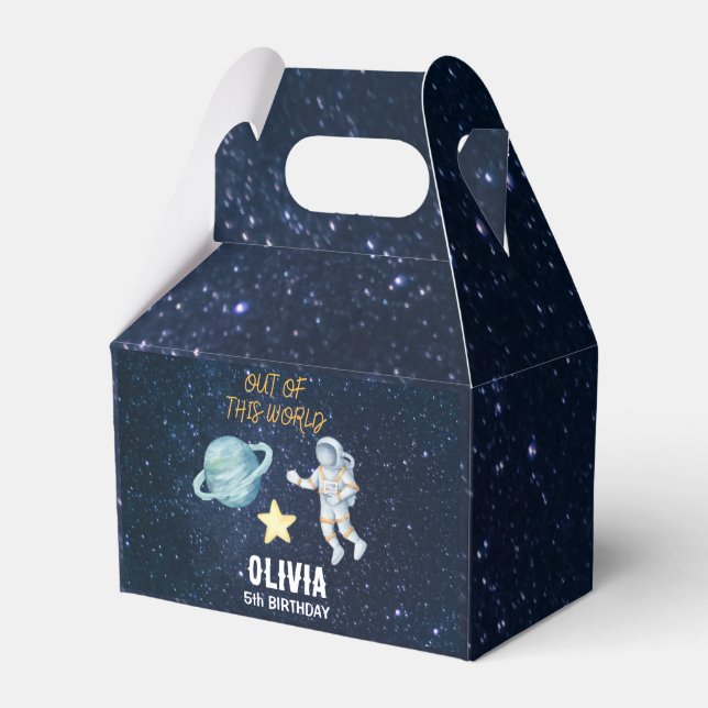 Outer Space  Favor Boxes (Front Side)