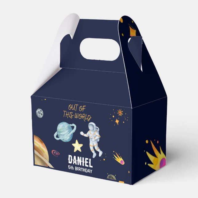Outer Space  Favor Boxes (Front Side)