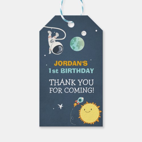 Outer Space Favor Tags Rocket Astronaut Party