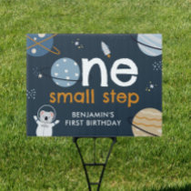 Outer Space First Birthday Party Yard Sign