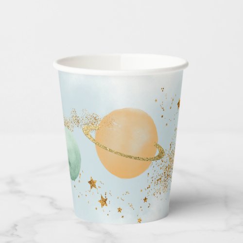 Outer Space First trip around the sun Party  Paper Cups