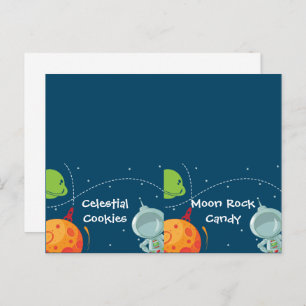 Outer Space Food Label Folded Card