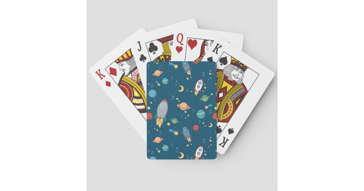 Outer Space Fun playing cards Zazzle