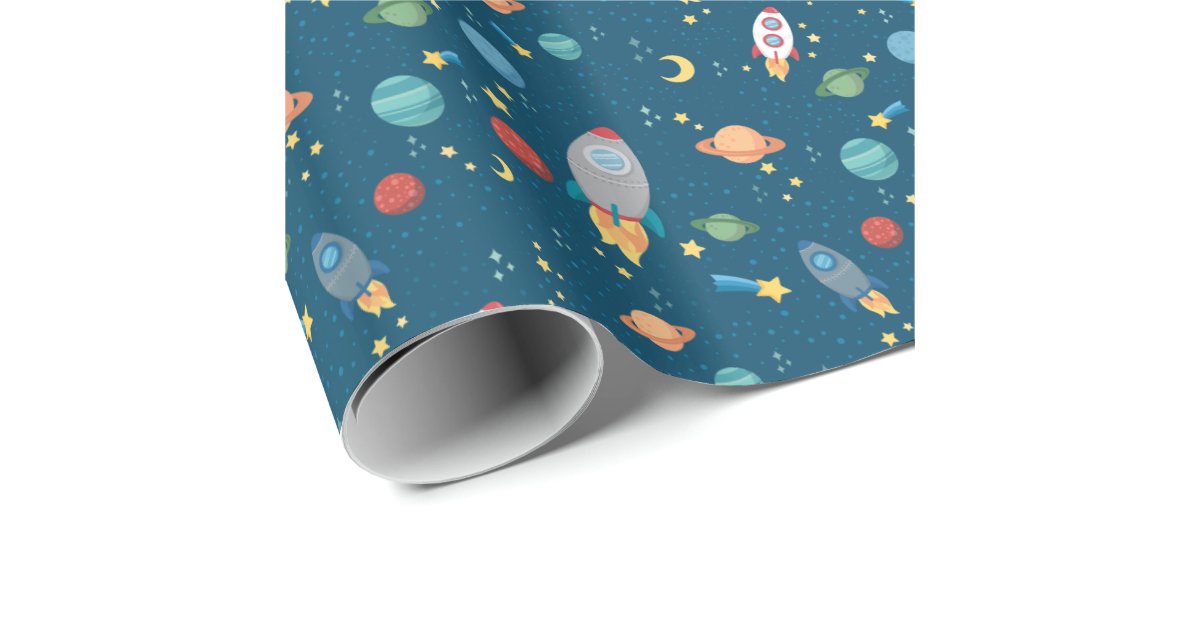 Outer Space Fun Wrapping Paper Zazzle