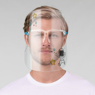 Outer Space Galaxy Astronaut Face Shield