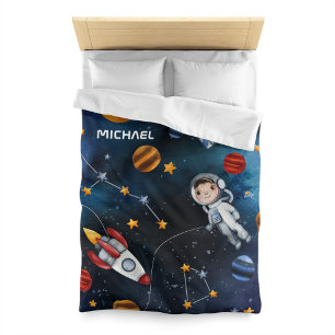 Outer Space Galaxy Astronaut Keepsake Duvet Cover