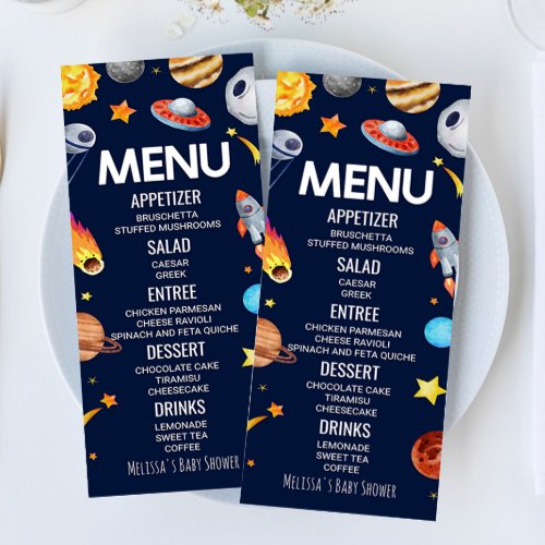 Outer Space Galaxy Baby Shower Food Menu