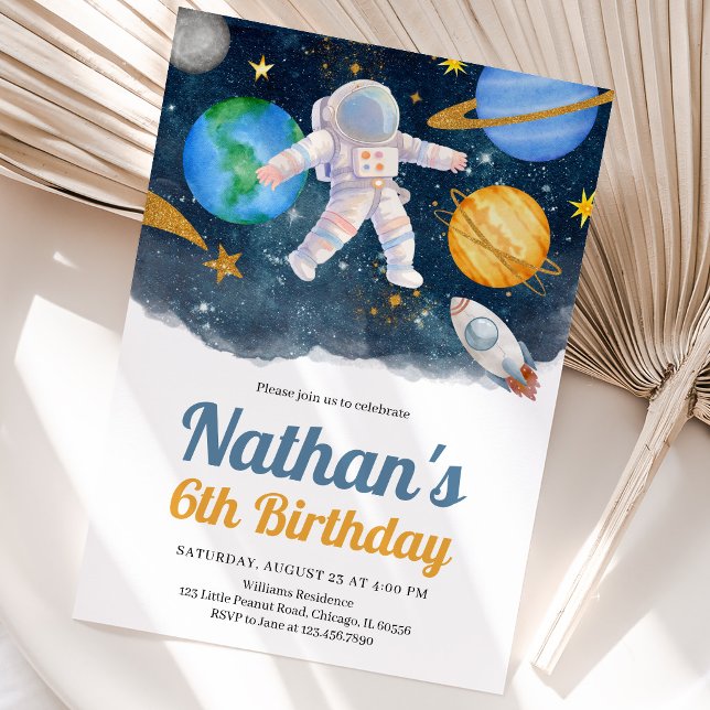 Outer Space Galaxy Birthday Invitation (Creator Uploaded)
