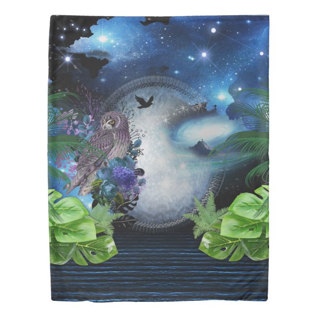 Outer Space Galaxy Duvet Cover (Front)