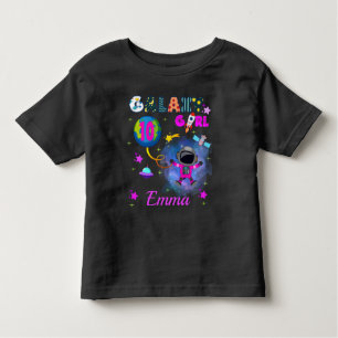 Outer Space Galaxy Girl Birthday Party Toddler T-shirt