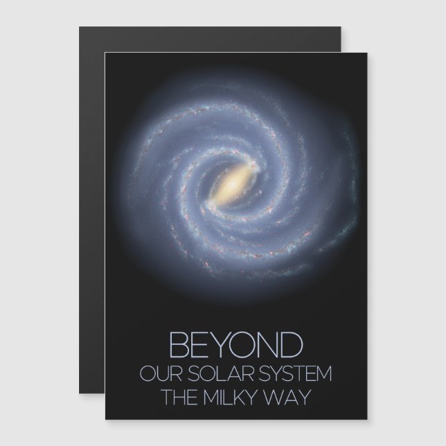 Outer Space, Galaxy, Milky Way, Cosmos, Universe Magnetic Invitation (Front/Back)