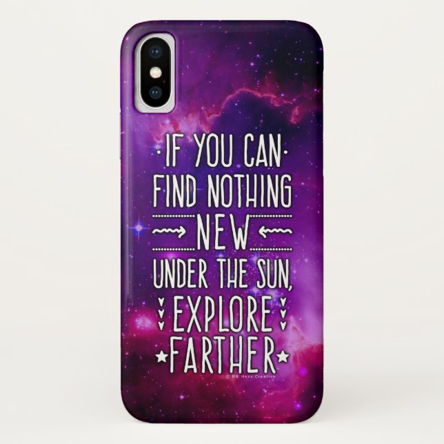 Outer Space Galaxy / Nebula with Exploration Words Case-Mate iPhone Case (Back)