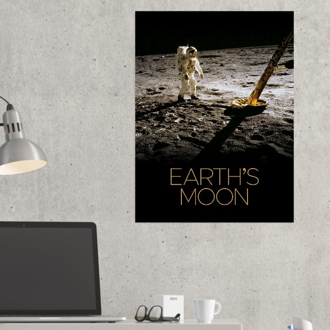 Outer Space, Galaxy, Solar System, Earth's Moon Foil Prints (In Situ (Desk 2))