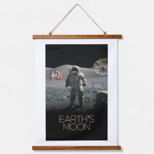 Outer Space, Galaxy, Solar System, Earth's Moon Hanging Tapestry