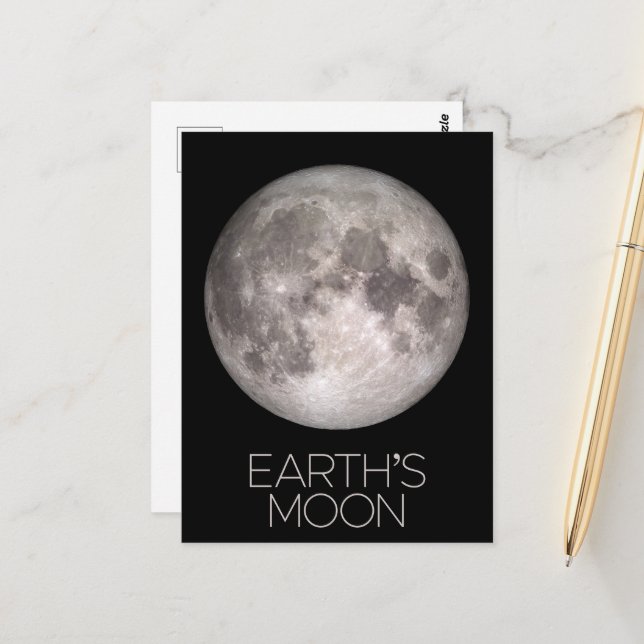 Outer Space, Galaxy, Solar System, Earth's Moon Postcard (Front/Back In Situ)