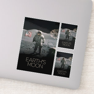 Outer Space, Galaxy, Solar System, Earth's Moon Sticker