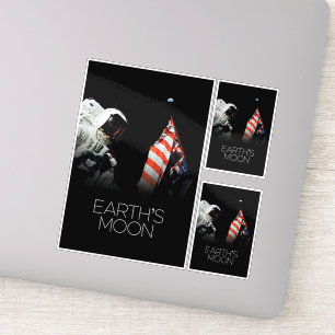 Outer Space, Galaxy, Solar System, Earth's Moon Sticker
