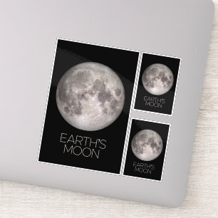 Outer Space, Galaxy, Solar System, Earth's Moon Sticker