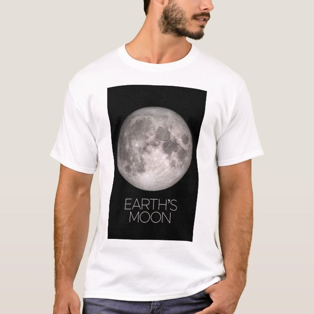 Outer Space, Galaxy, Solar System, Earth's Moon T-Shirt (Front)
