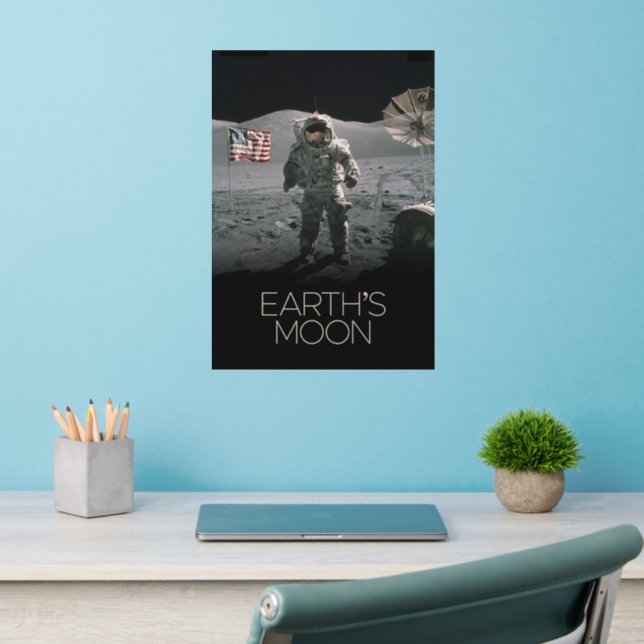 Outer Space, Galaxy, Solar System, Earth's Moon Wall Decal (Home Office 2)