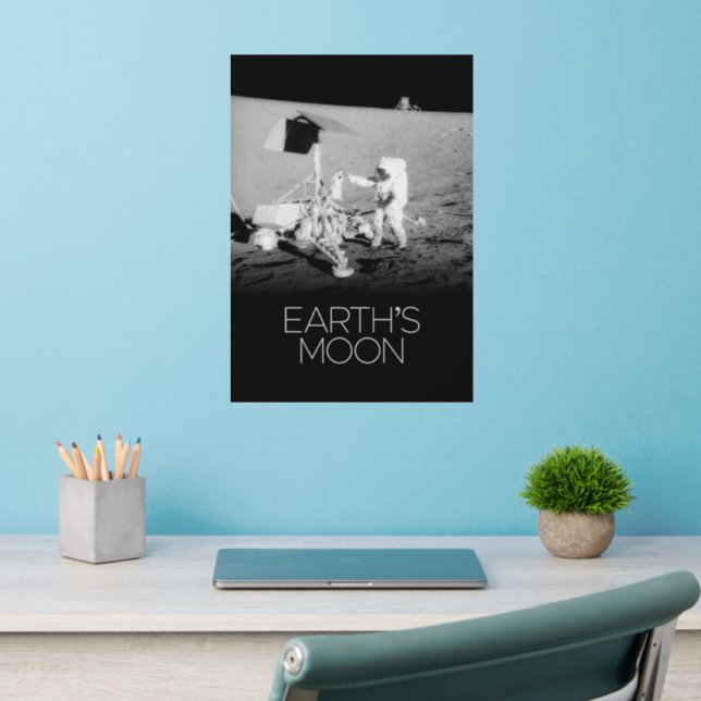 Outer Space, Galaxy, Solar System, Earth's Moon Wall Decal (Home Office 2)