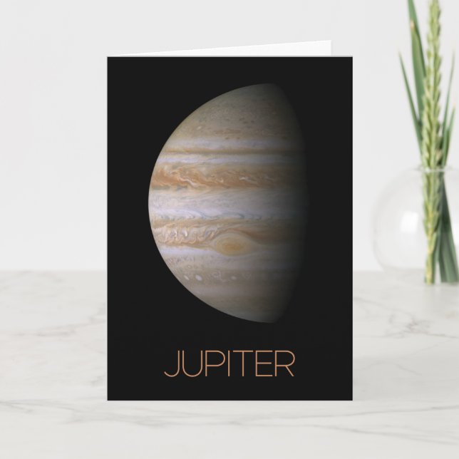 Outer Space, Galaxy, Solar System, Planet Jupiter Card (Front)