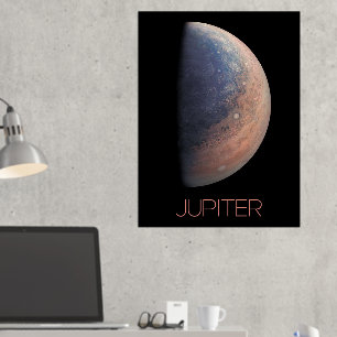 Outer Space, Galaxy, Solar System, Planet Jupiter Foil Prints