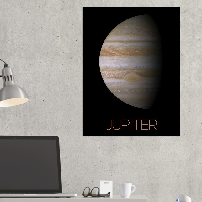 Outer Space, Galaxy, Solar System, Planet Jupiter Foil Prints (In Situ (Desk 2))