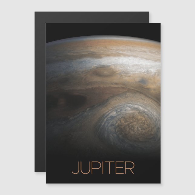 Outer Space, Galaxy, Solar System, Planet Jupiter Magnetic Invitation (Front/Back)
